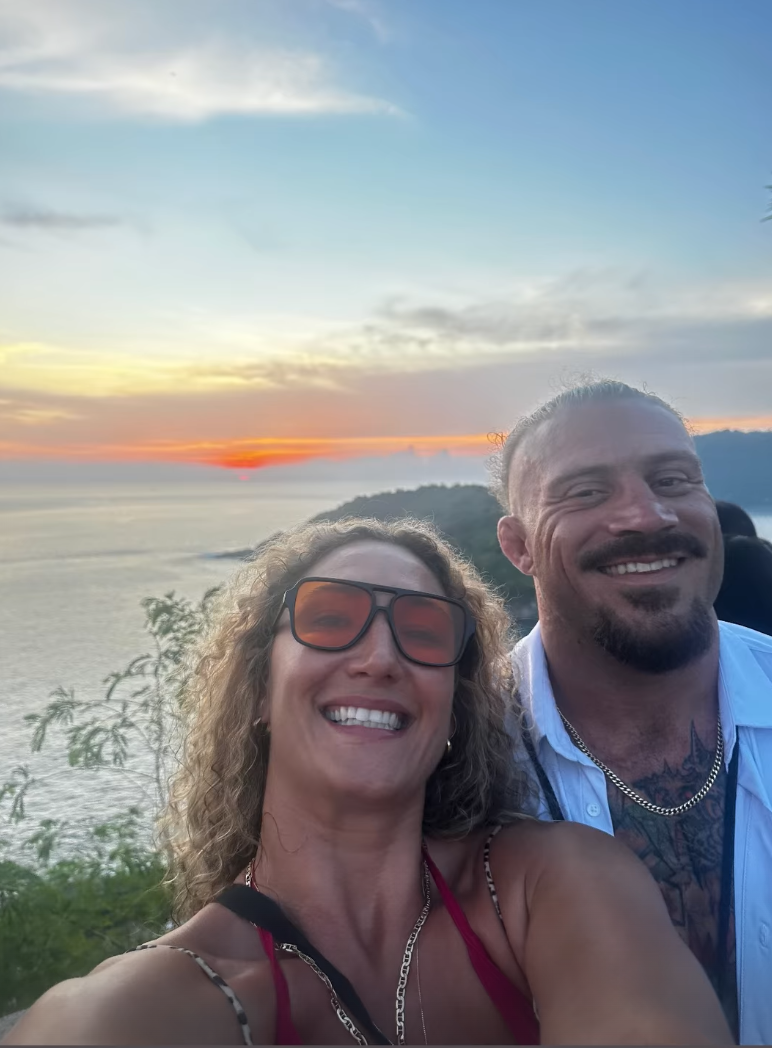 Coaches Paige and Sloan at sunset in Phuket, Thailand