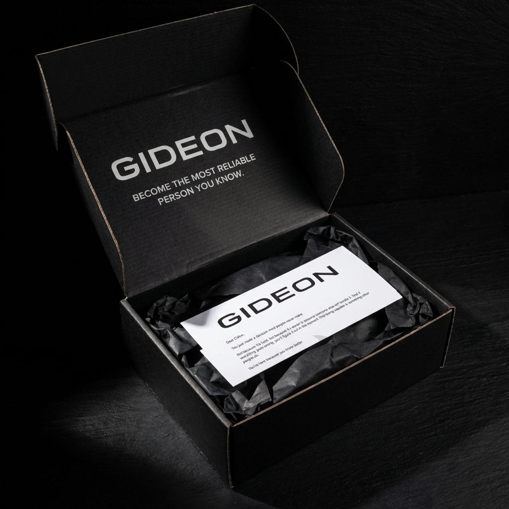 Gideon subscription box opened showing professional-grade readiness gear