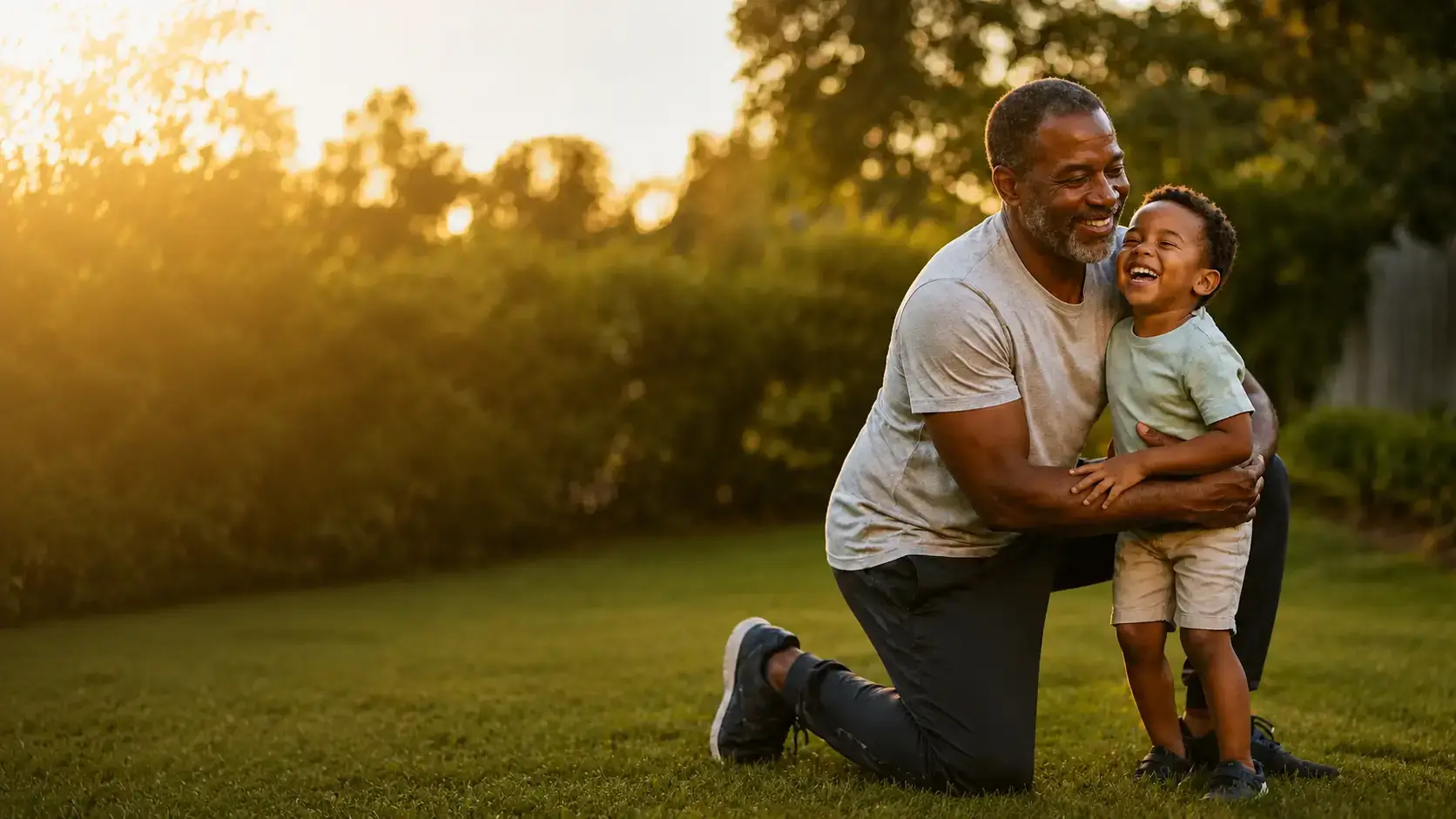 Father with his child outdoors — Joint Restoration — Revival Longevity and Wellness Winter Park Florida