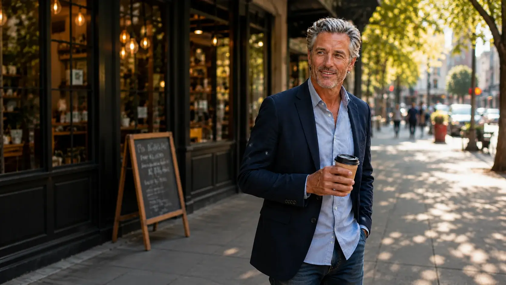 Confident man with full hair — Non-Surgical Hair Regeneration — Revival Longevity and Wellness Winter Park Florida