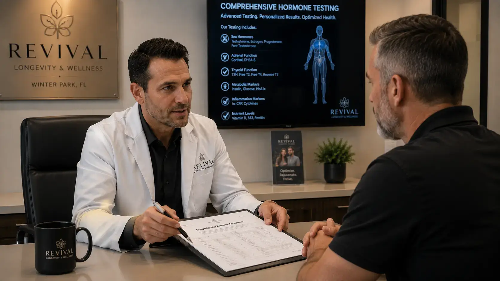 Comprehensive hormone blood testing and evaluation process at Revival Longevity & Wellness in Winter Park Florida for testosterone deficiency assessment Comprehensive hormone blood testing and evaluation process at Revival Longevity & Wellness in Winter Park Florida for testosterone deficiency assessment