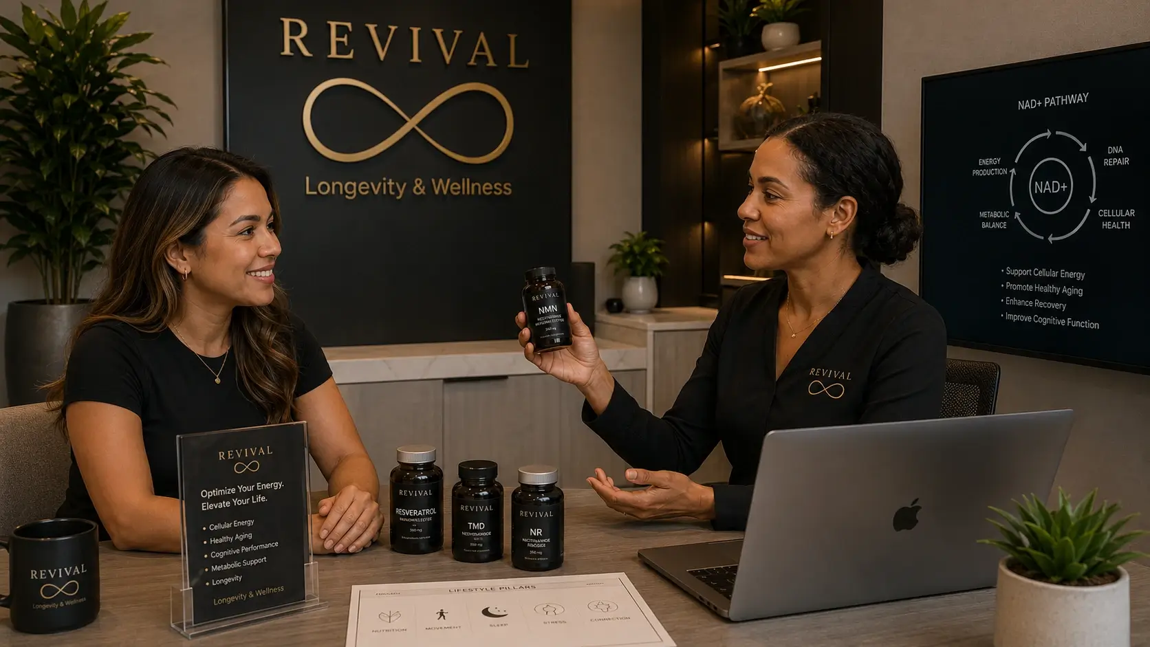 NAD+ precursor supplements and lifestyle optimization consultation for cellular energy enhancement at Revival Longevity & Wellness Winter Park Florida NAD+ precursor supplements and lifestyle optimization consultation for cellular energy enhancement at Revival Longevity & Wellness Winter Park Florida