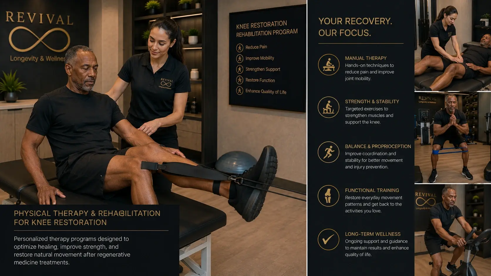 hysical therapy and rehabilitation program for knee restoration following regenerative medicine treatment at Revival Longevity & Wellness Winter Park Florida hysical therapy and rehabilitation program for knee restoration following regenerative medicine treatment at Revival Longevity & Wellness Winter Park Florida