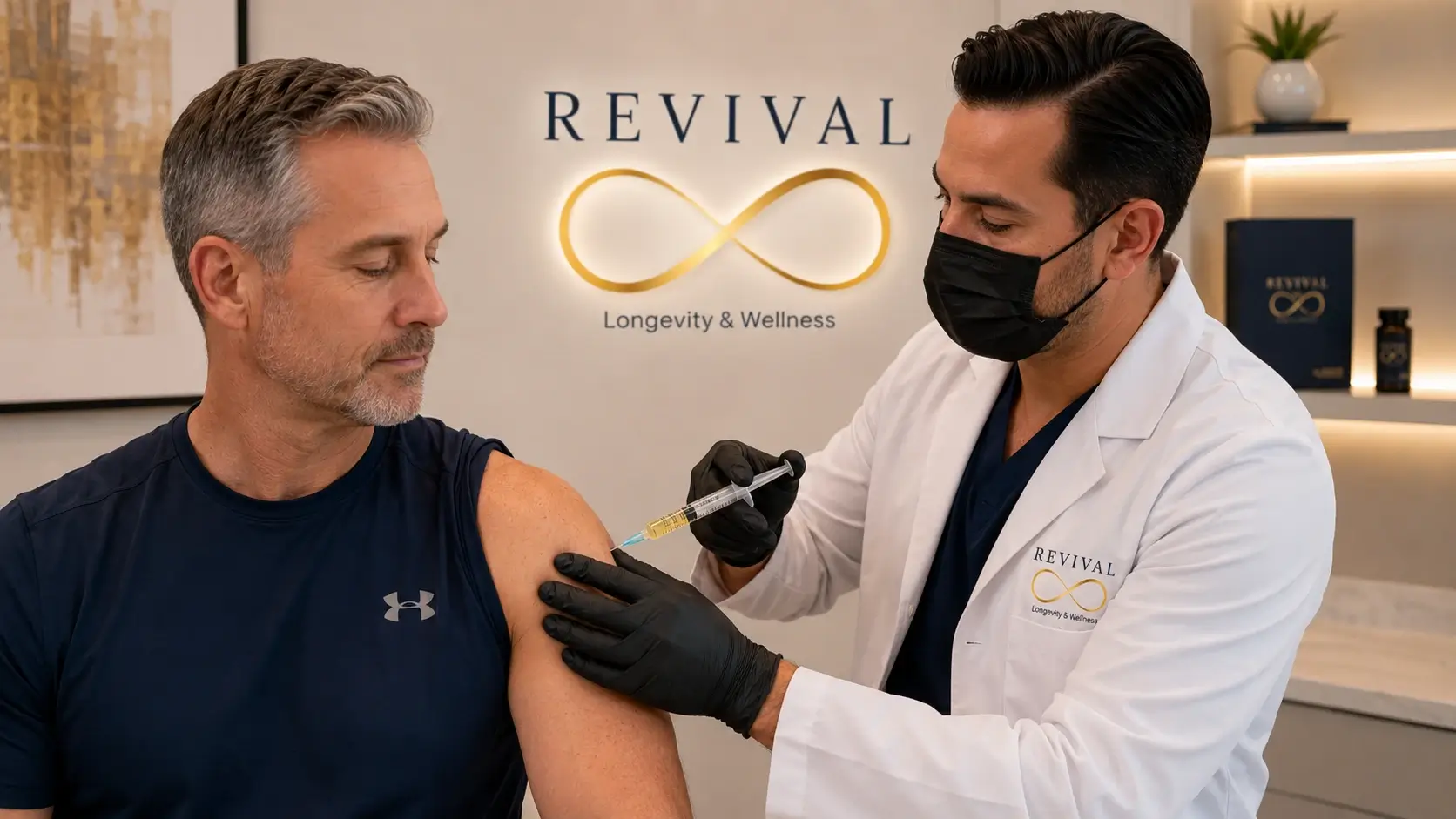 Shoulder stem cell injection procedure for regenerative healing at Revival Longevity & Wellness Winter Park Florida Shoulder stem cell injection procedure for regenerative healing at Revival Longevity & Wellness Winter Park Florida