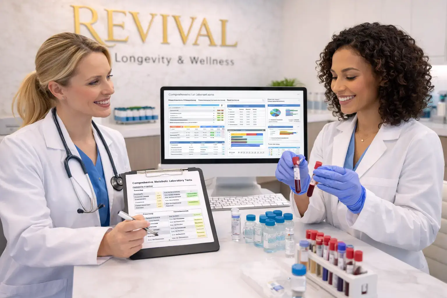 Comprehensive metabolic laboratory testing and analysis at Revival Longevity & Wellness Winter Park Florida