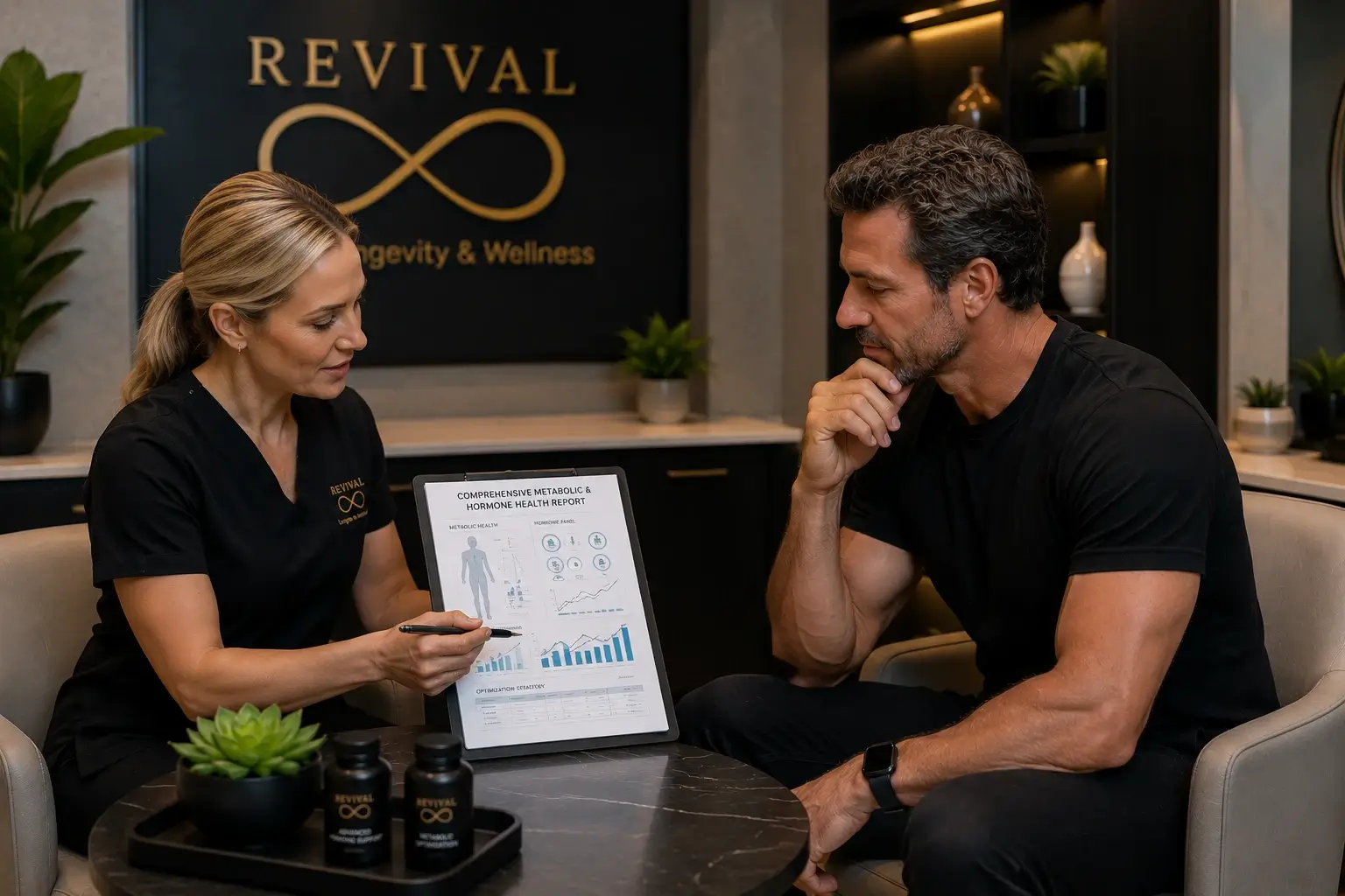 Personalized hormone and metabolic optimization consultation at Revival Longevity & Wellness Winter Park Florida