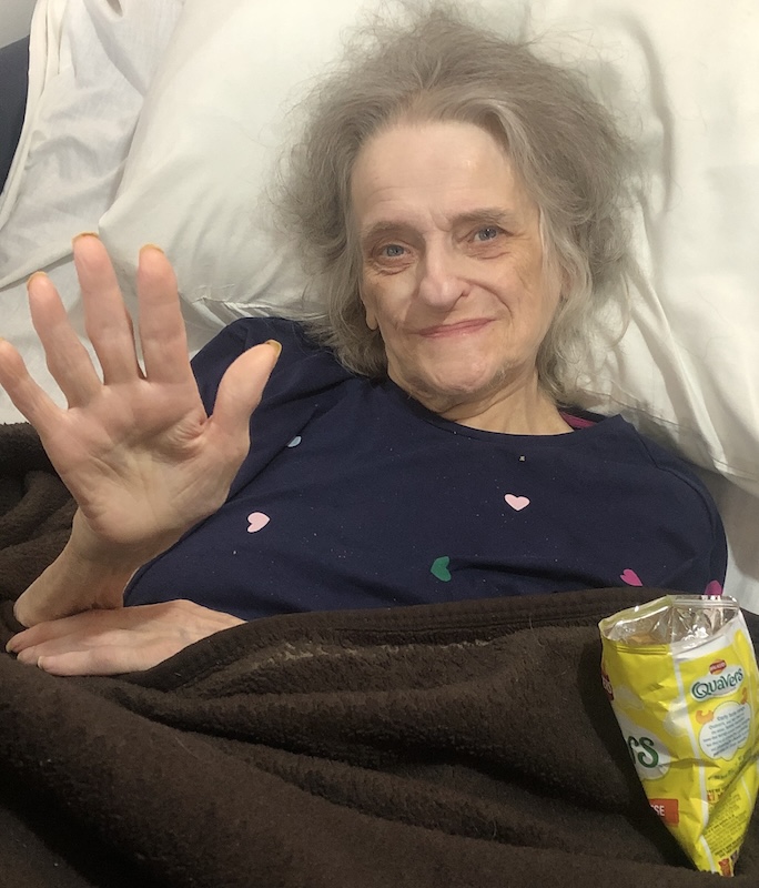 Mum with Quavers Crisps Mum with Quavers Crisps