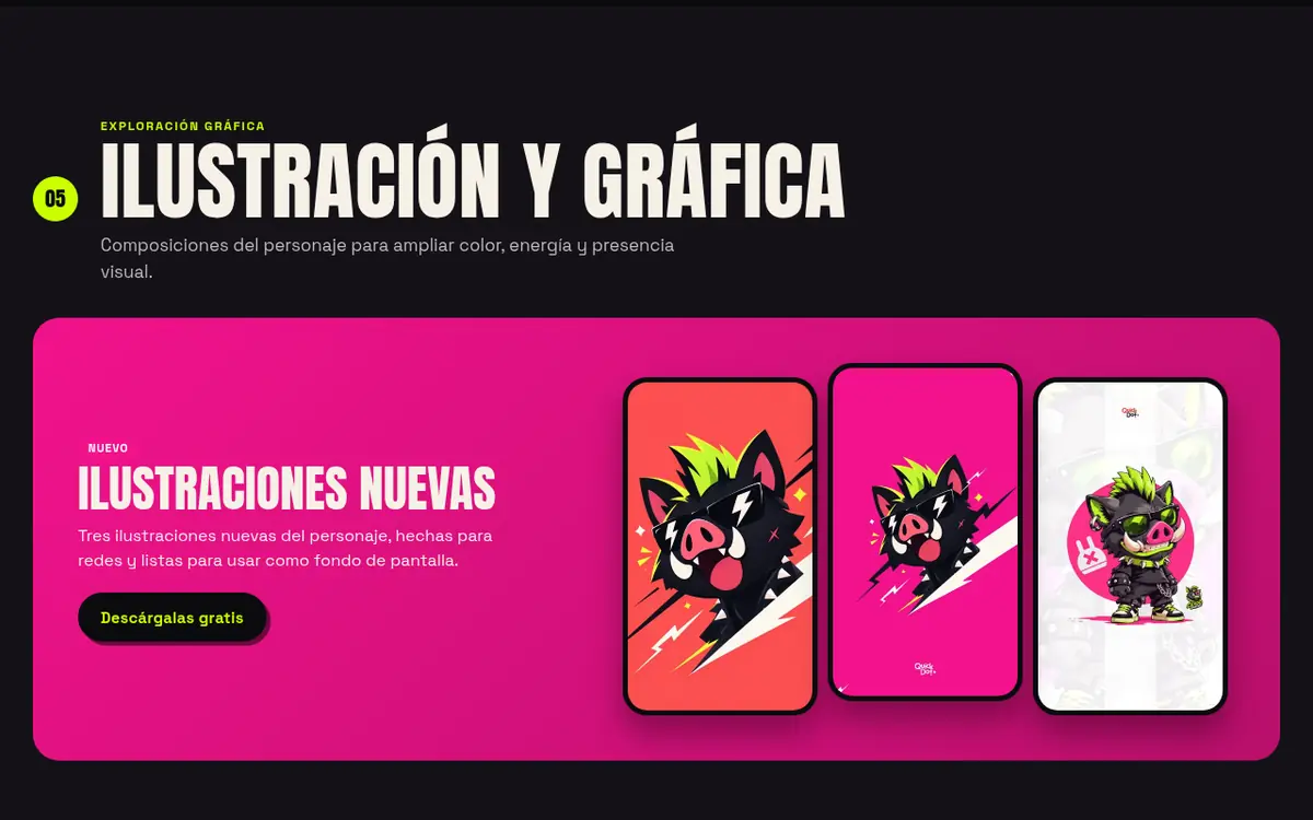 Cerdo Gráfico: ilustraciones del sitio en computadora