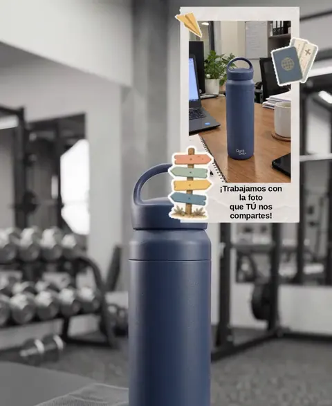 Creado con IA: el termo en un gimnasio