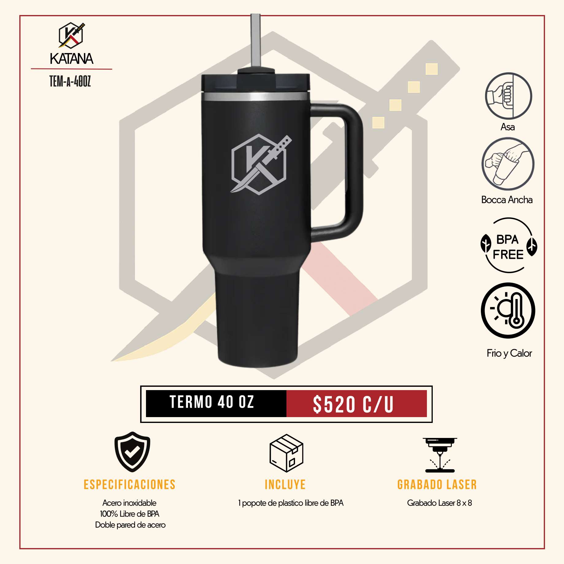 Shaker 25 oz Katana