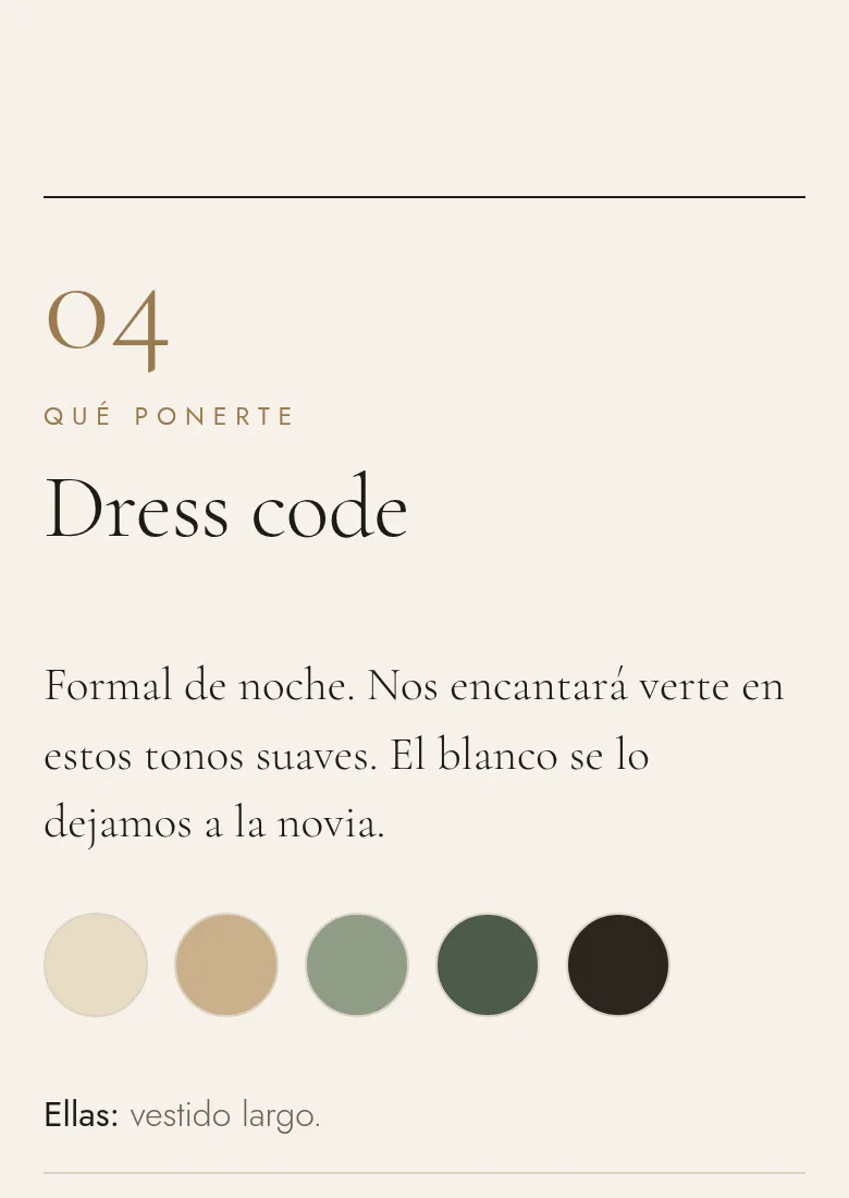Ejemplo real: Dress code