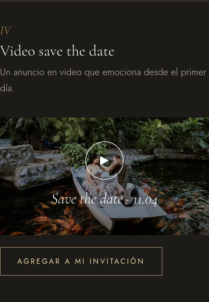 Ejemplo real: Video save the date