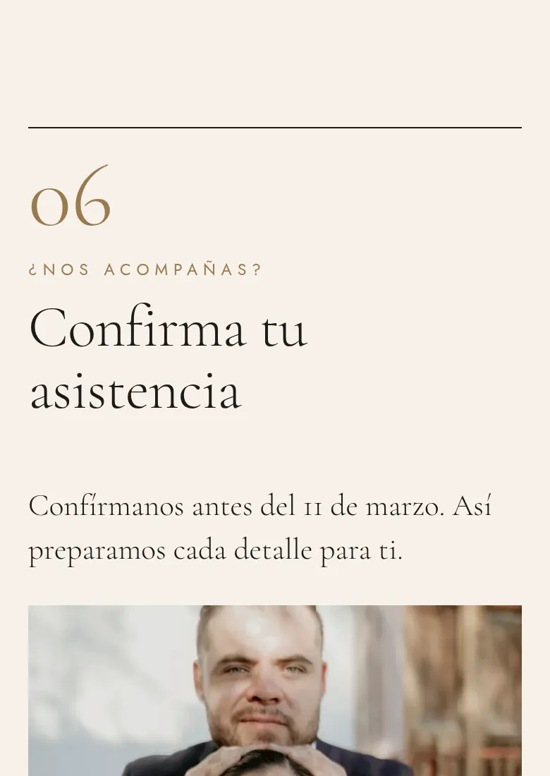 Ejemplo real: Confirmación de asistencia