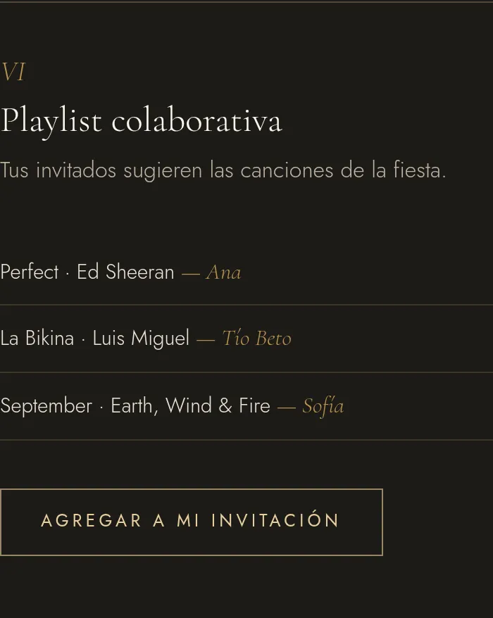 Ejemplo real: Playlist