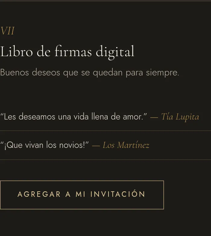 Ejemplo real: Libro de firmas