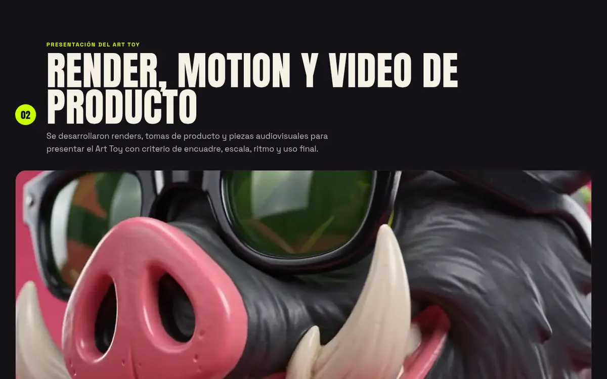 Cerdo Gráfico: video del sitio en computadora