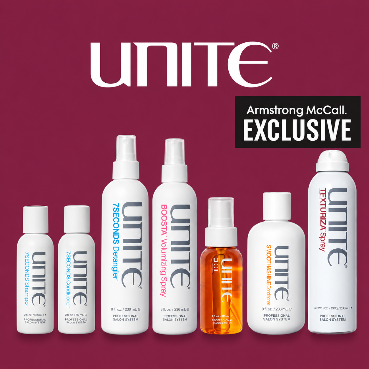 UNITE hair care, now available at Armstrong McCall. An Armstrong McCall exclusive.