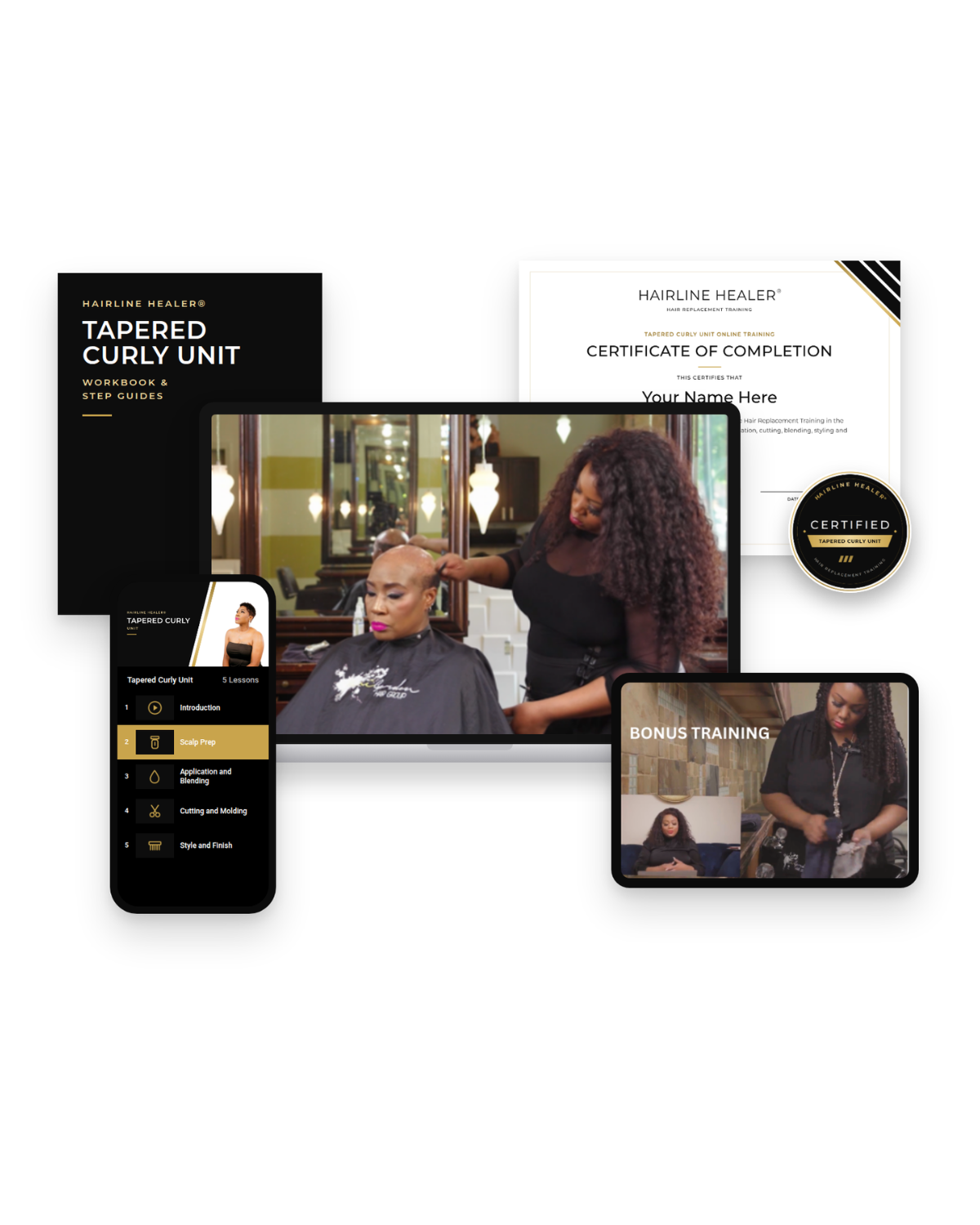 Tapered Curly training field guide and service documents