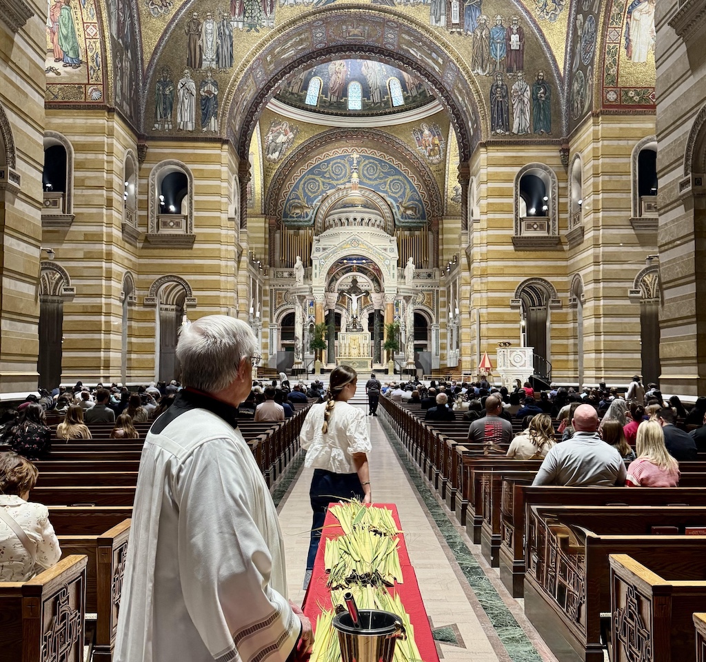 Palm Sunday at rest before procession