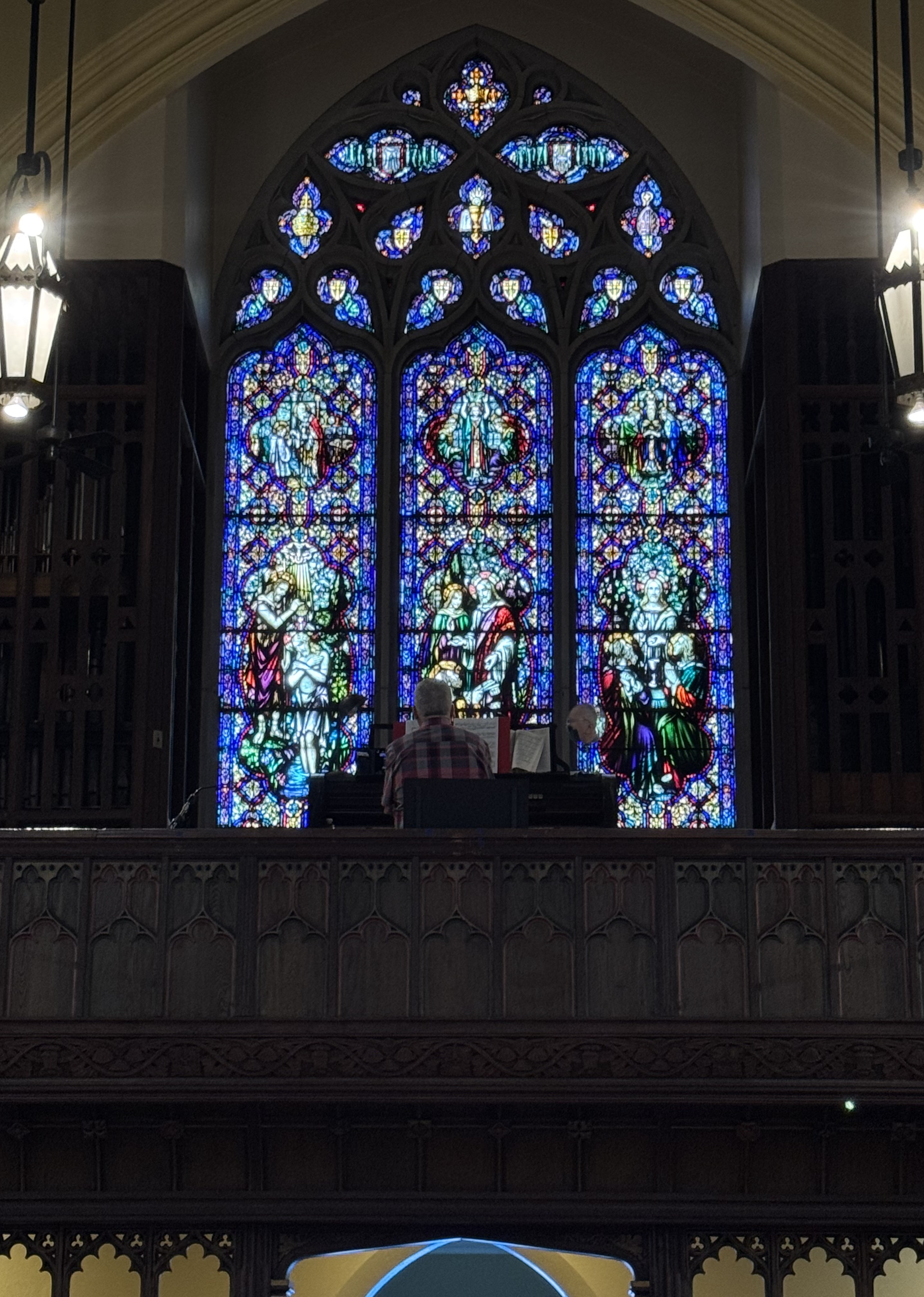 John playing organ