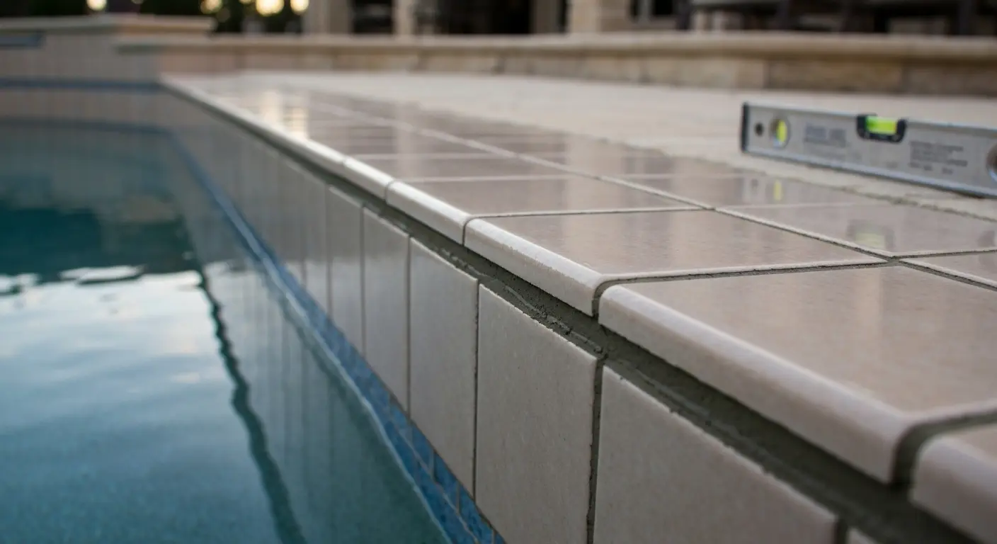 Waterline tile installation