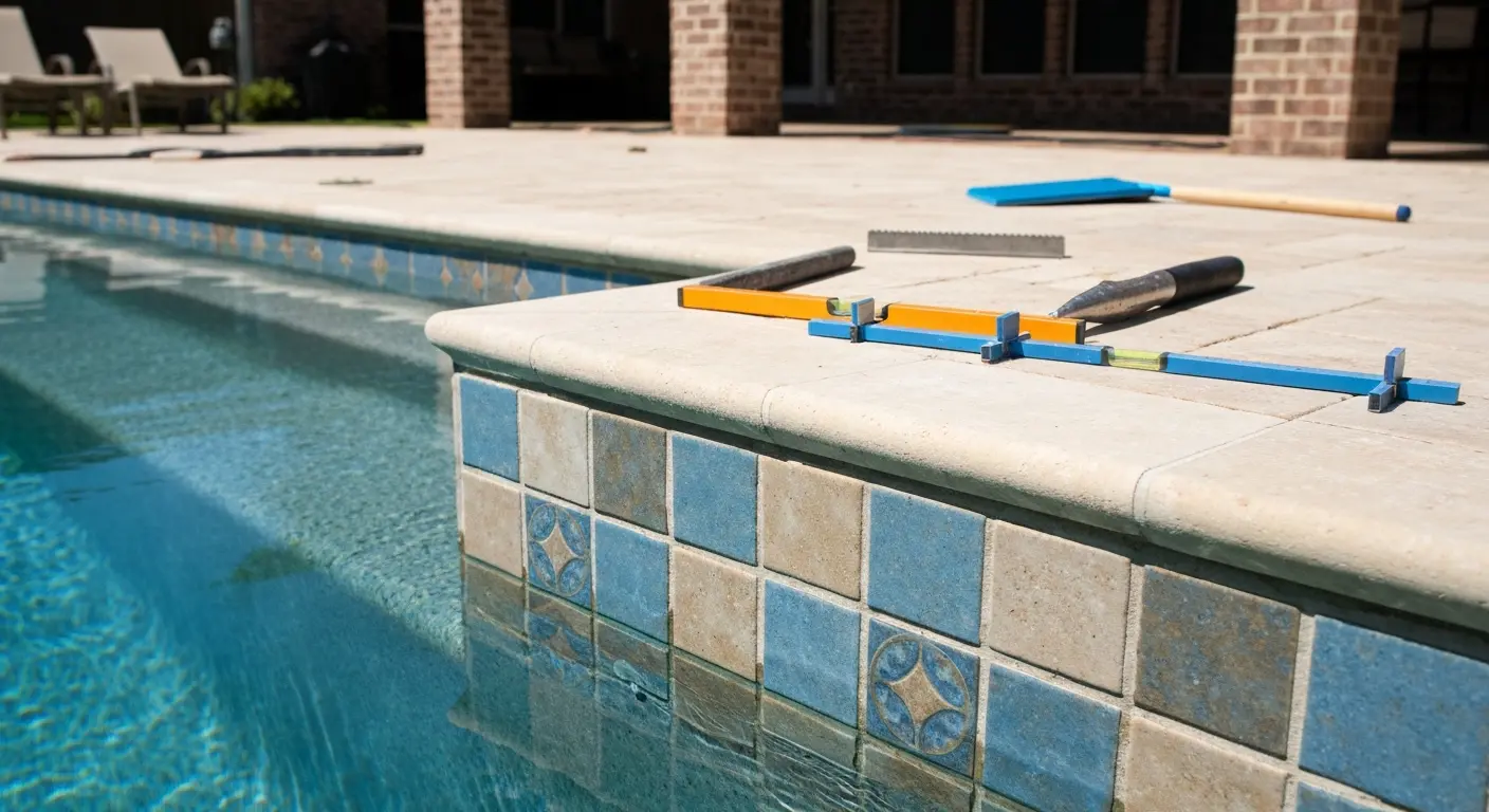 Pool tile installation