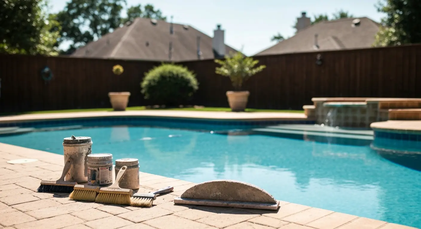 Residential pool resurfacing in Dallas
