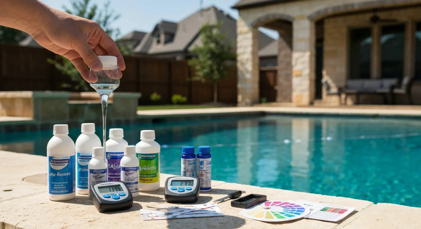 Pool chemical testing and water analysis