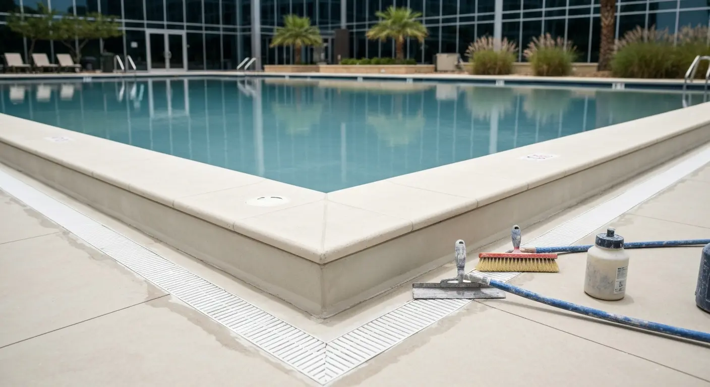 Commercial pool resurfacing in Dallas