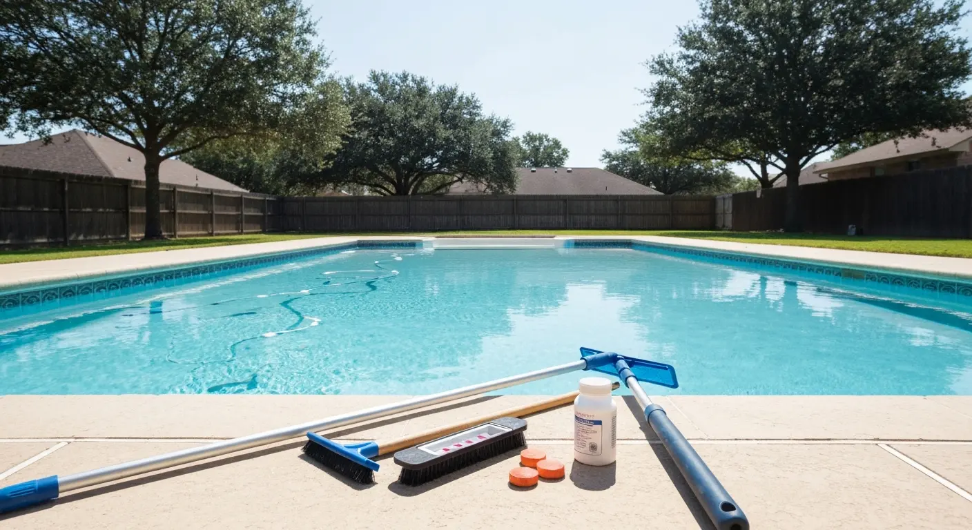 Weekly pool cleaning and maintenance