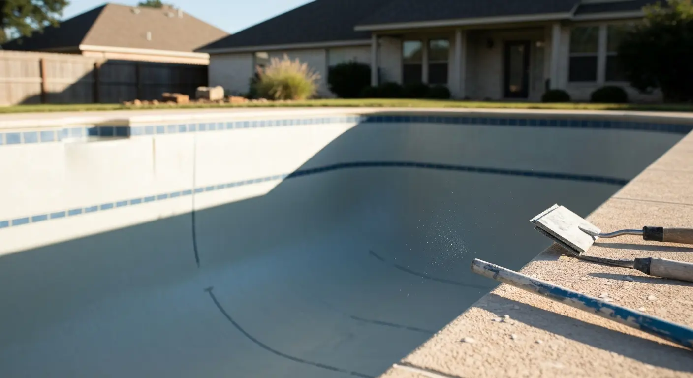 Pool resurfacing project in Wylie