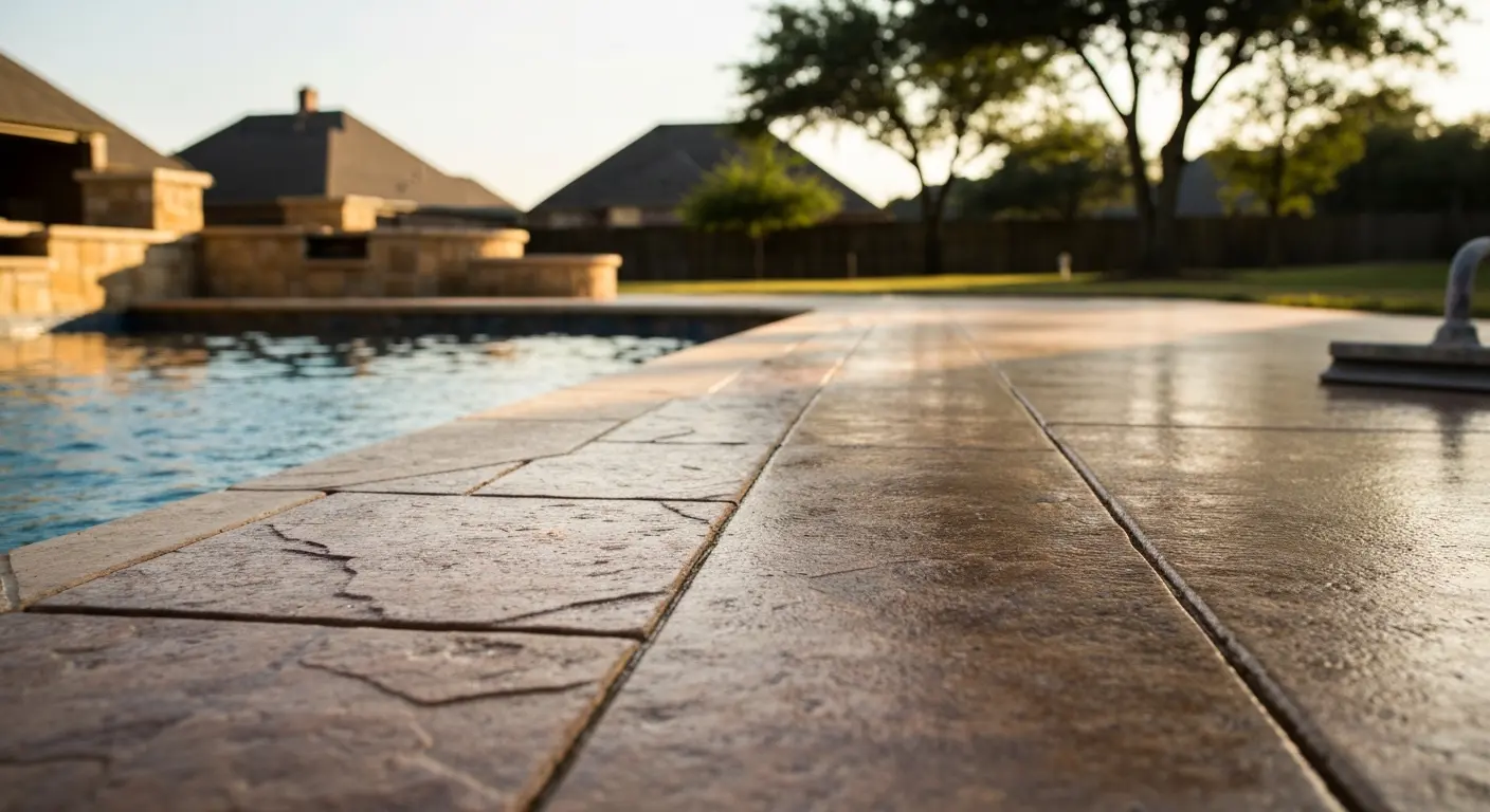 Custom finished pool deck