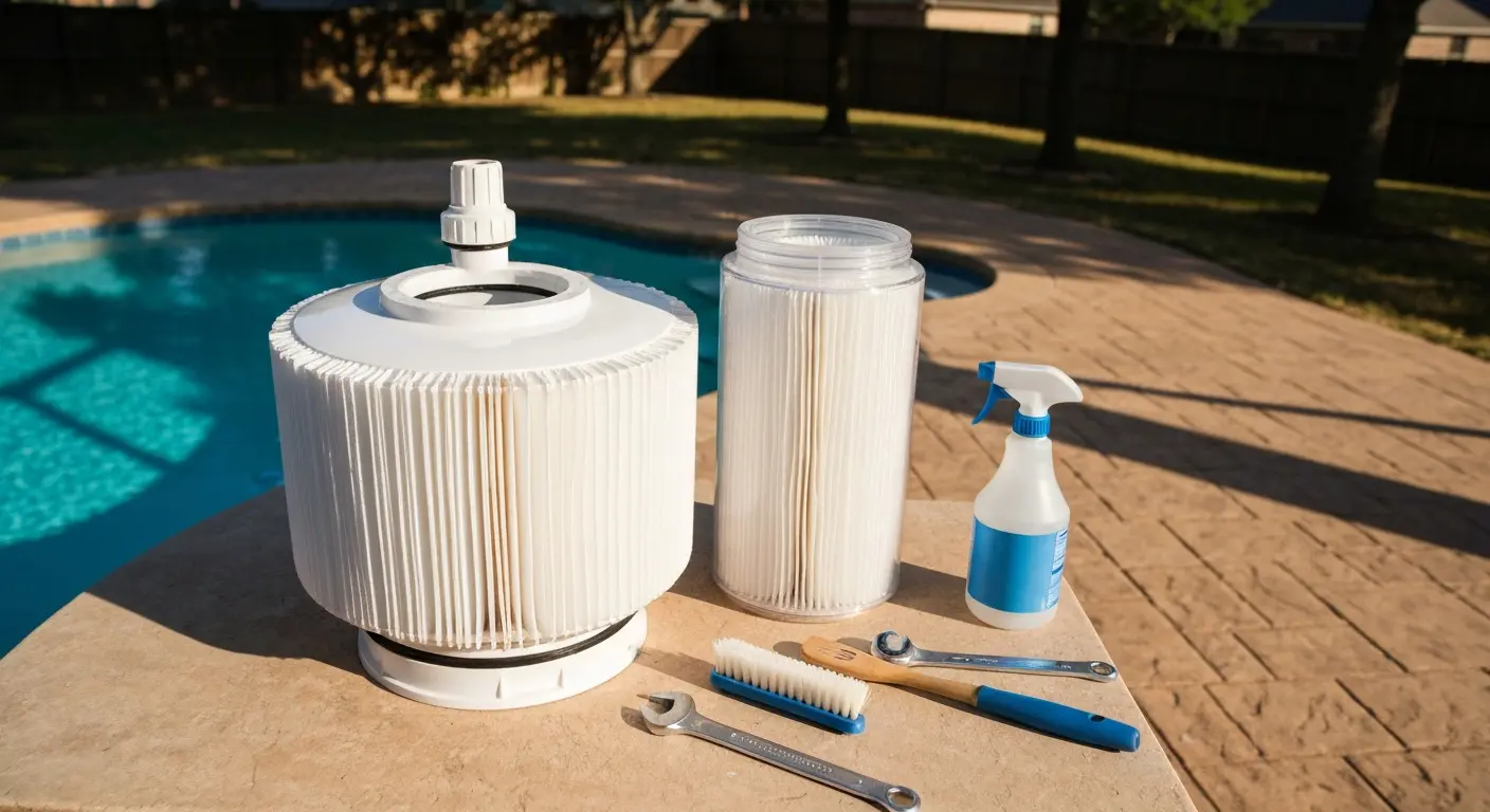 Pool filter cleaning