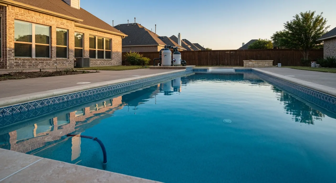 New pool construction in Wylie neighborhood