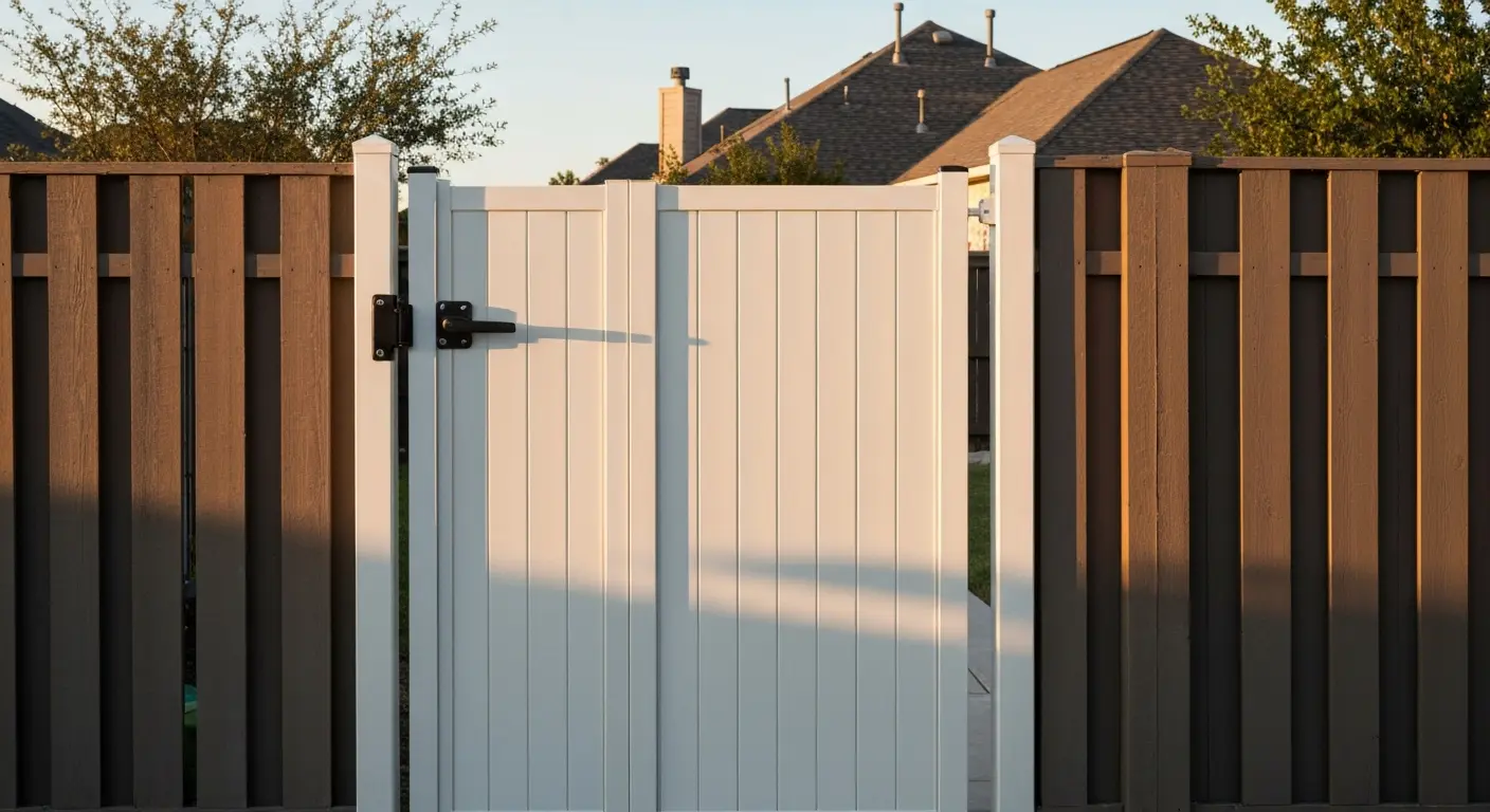 Pool gate with safety latch hardware