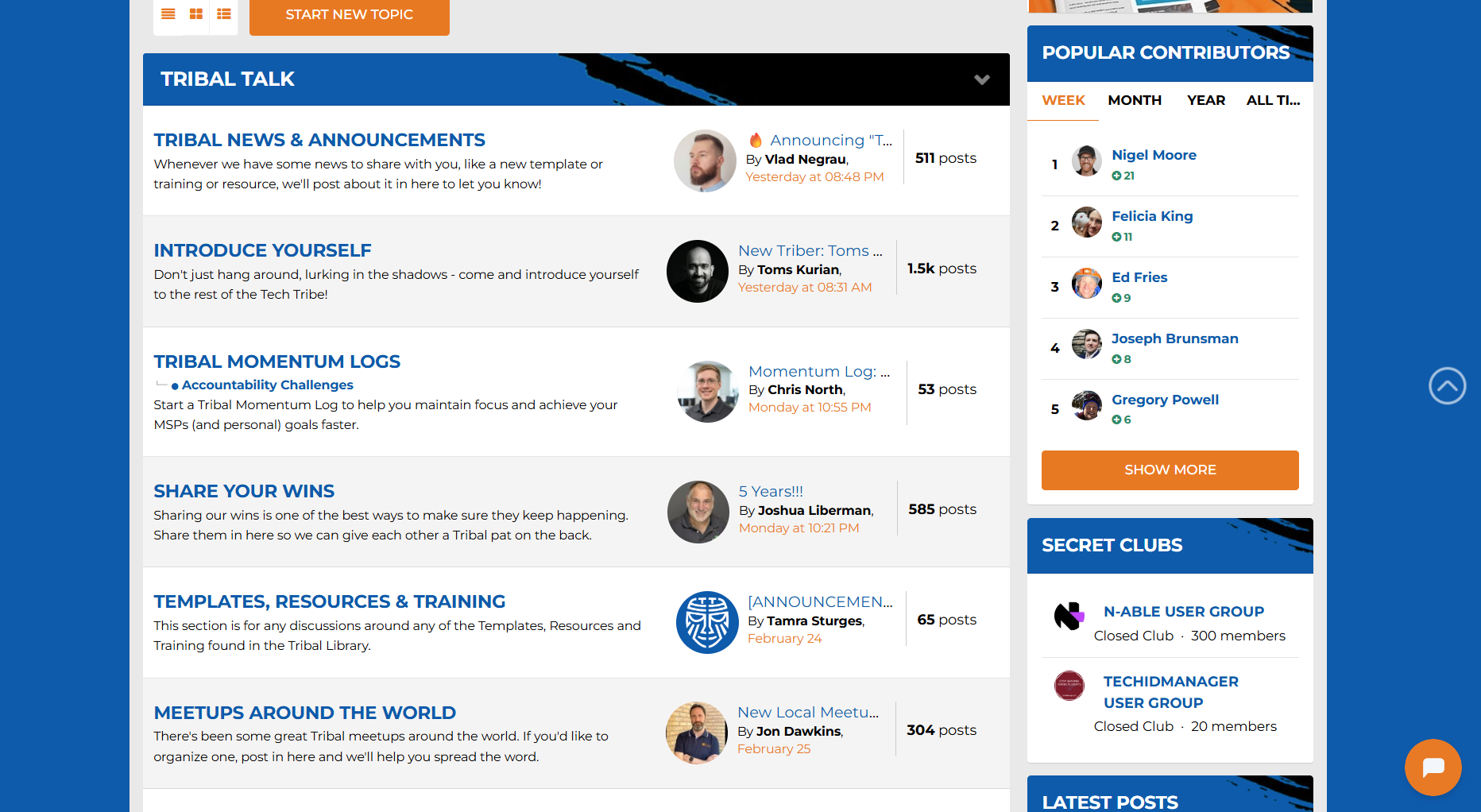 Community Threads Dashboard