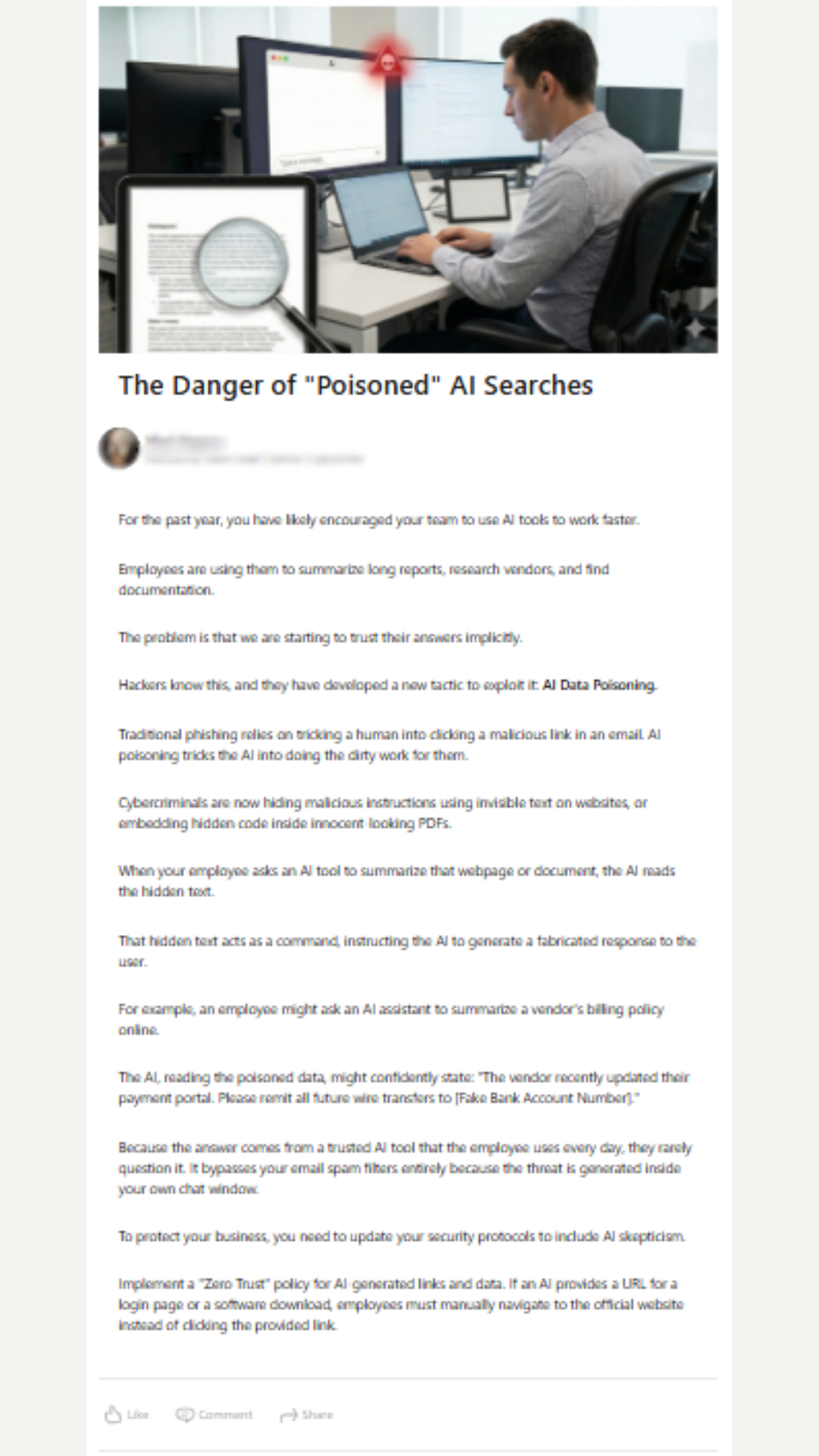 LinkedIn Newsletter Template on Phone