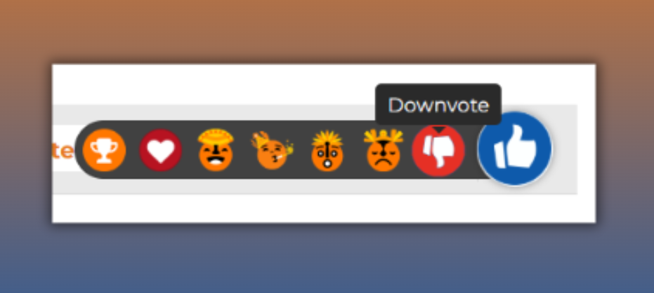 Downvote UI