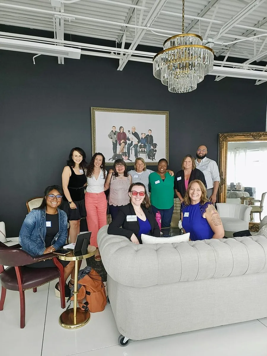 eWomenNetwork Madison members at the July 2026 Strategic Business Introductions at Miriam Bulcher Studio