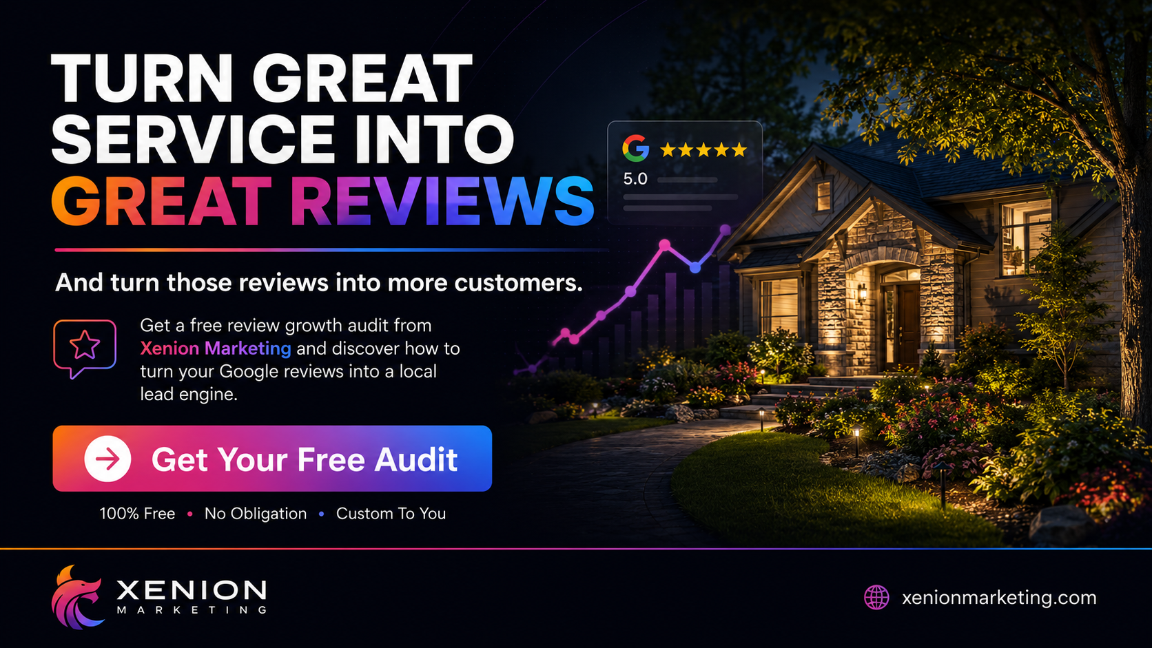 Xenion Marketing: 5 steps to turn Google reviews into a home services sales machine.