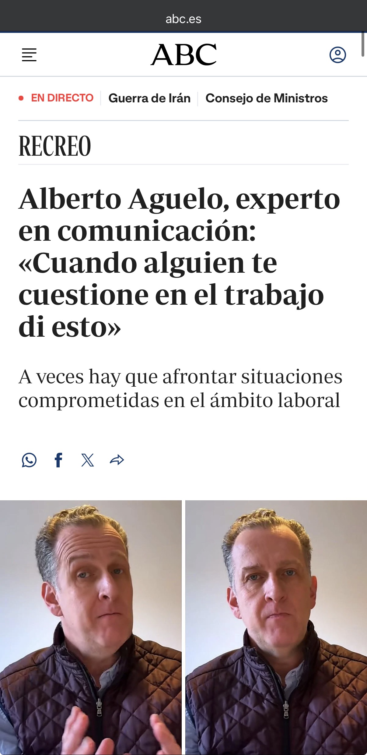 Aparición en prensa