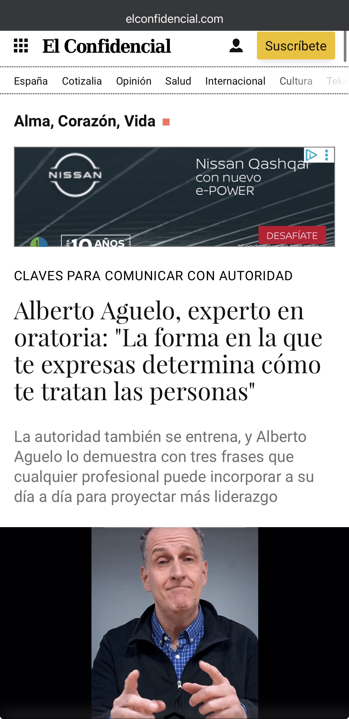 Aparición en prensa