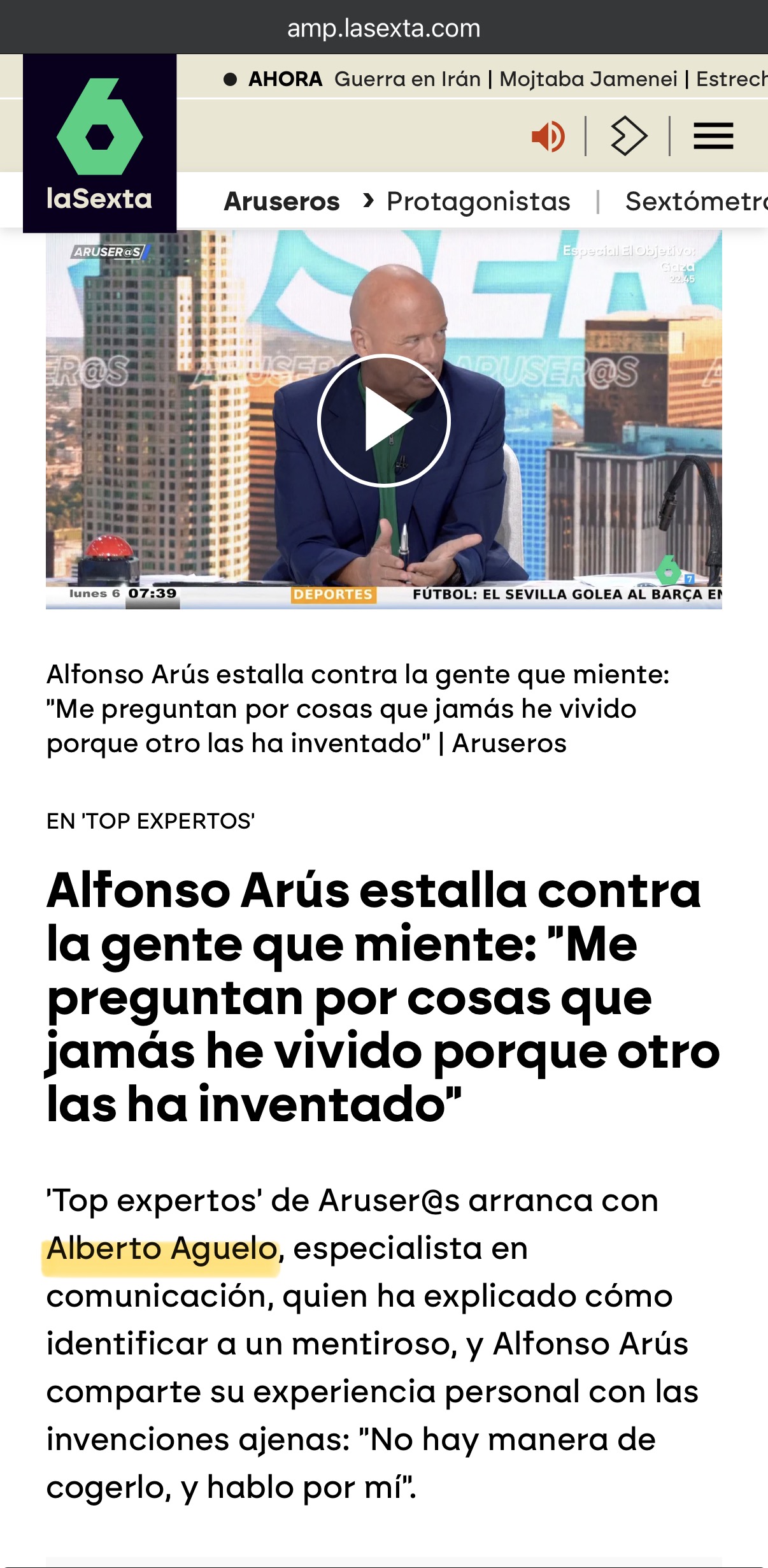Aparición en prensa
