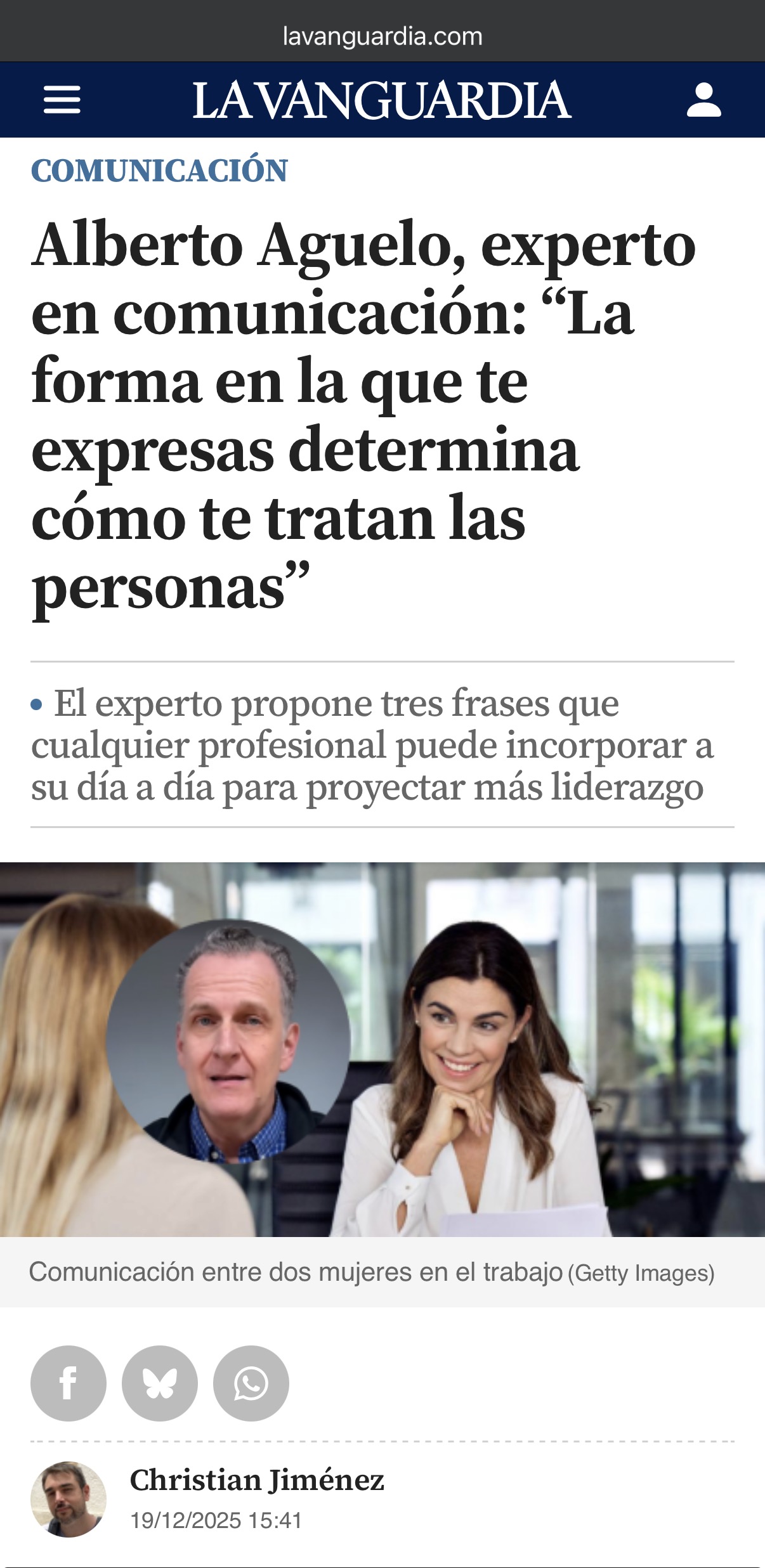 Aparición en prensa