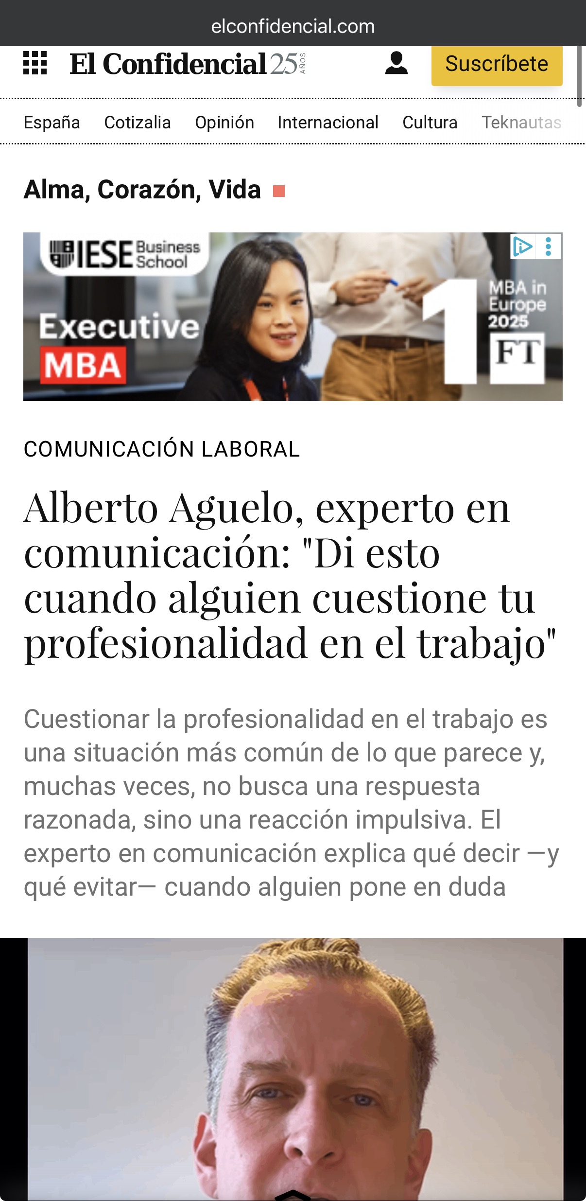 Aparición en prensa