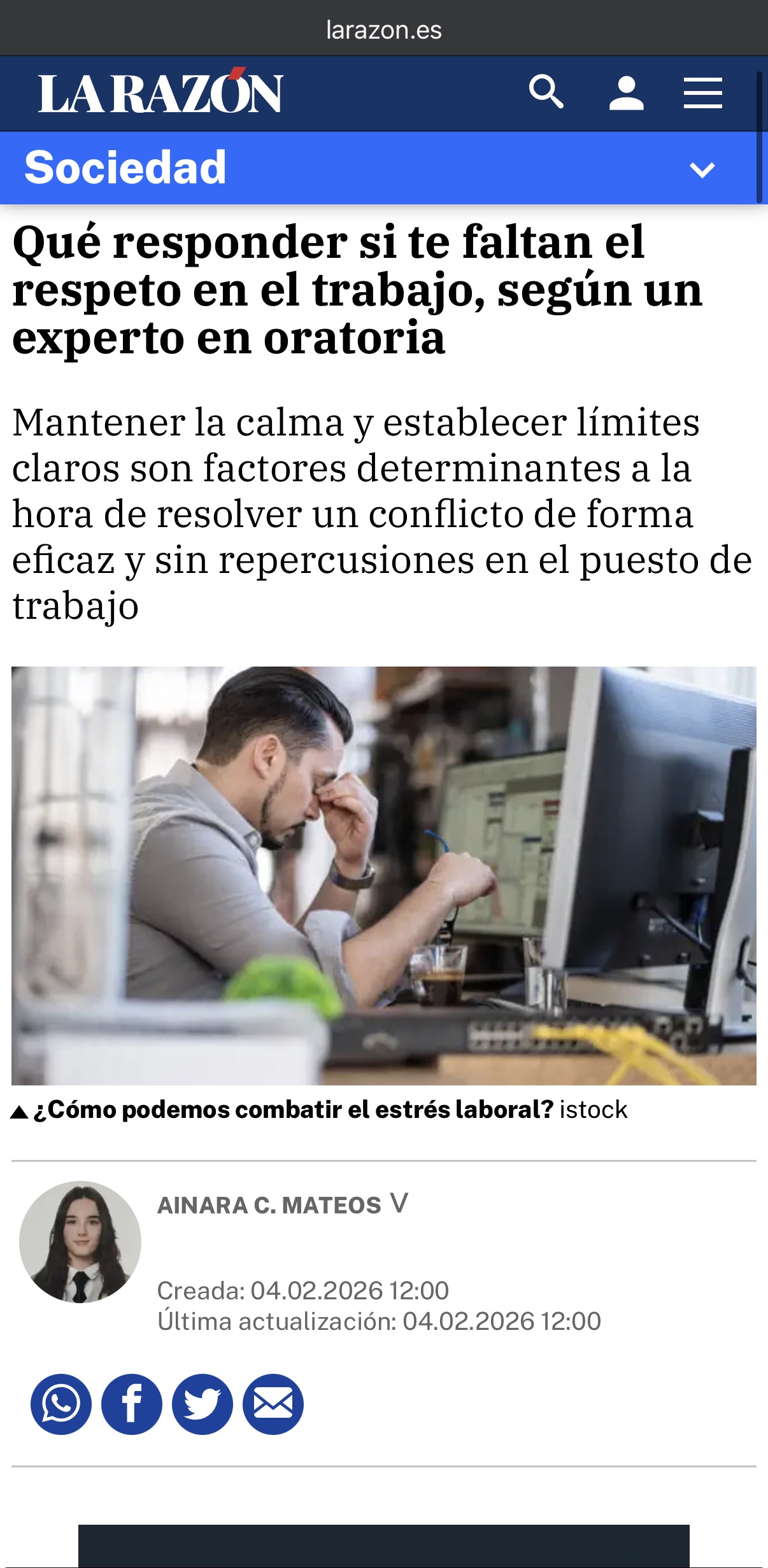 Aparición en prensa
