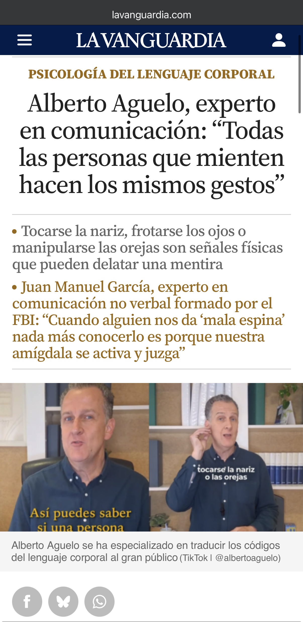 Aparición en prensa