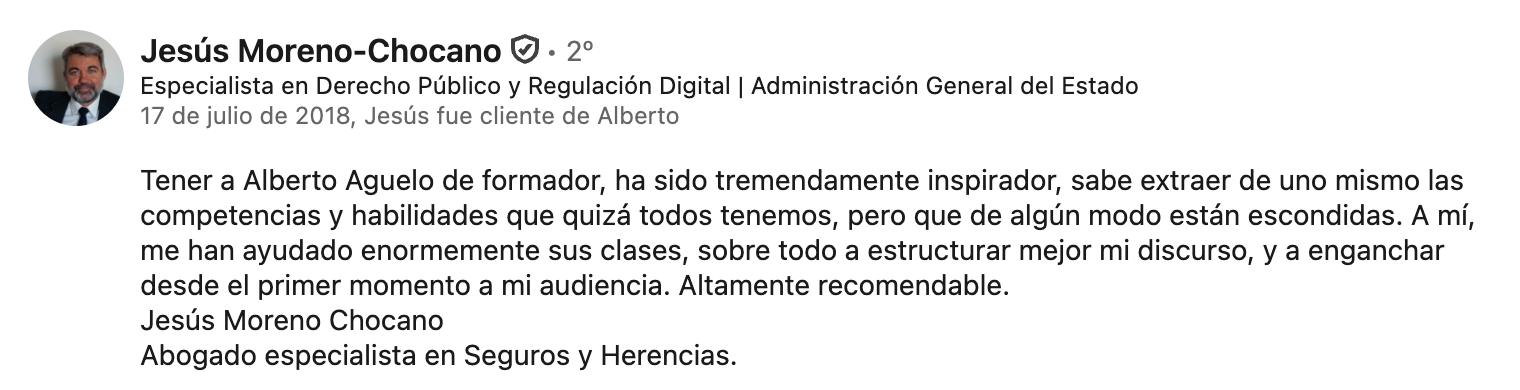 Recomendación en LinkedIn