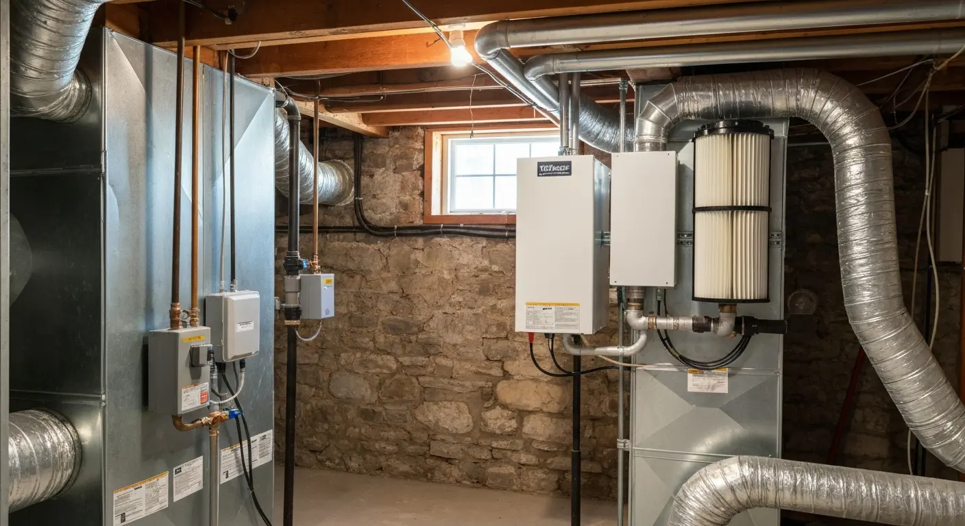 Whole-home air purifier installation