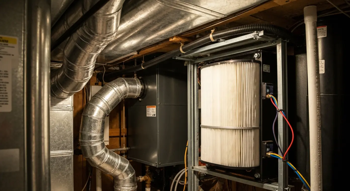 Air purifier installation in Bucks County HVAC system